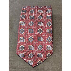 Vintage Louis Feraud Geometric Pattern Silk Tie